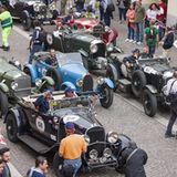 Der Bentley Blower mit der Startnummer 68 auf der Mille Miglia 2015