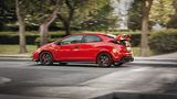 Die aerodynamische Silhouette des Honda Civic Type R sorgt für Anpressdruck