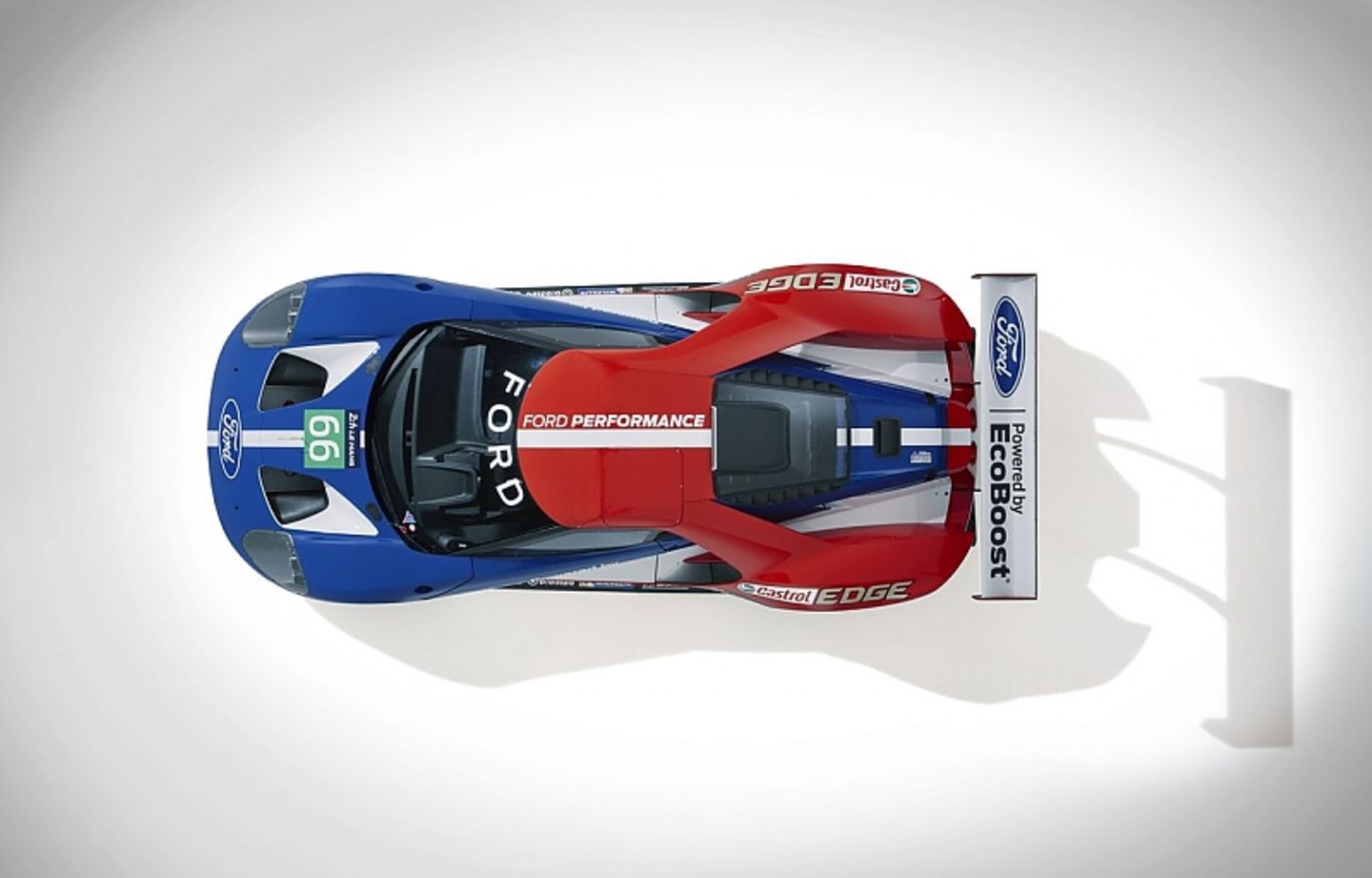 Der Ford GT Race Car von oben