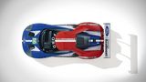 Der Ford GT Race Car von oben