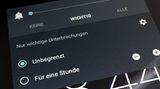Das Menü für den Ruhemodus legt Android einfach über die gerade aktive App.