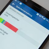 Ein Balkendiagramm zeigt unter Android den verbrauchten Speicher an