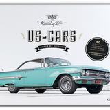 "US-CARS – Legenden mit Geschichte"  zeigt auf 288 Seiten etwa 80 verschiedene US-Car-Raritäten aus den 30er bis 70er Jahren und kostet 49.90 Euro. 