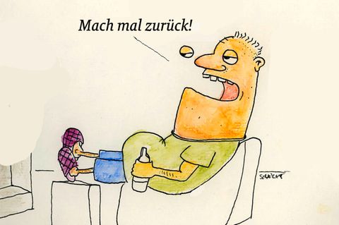 Sätze für die Ewigkeit: Gemeinsam zappen: "Ausweis? Arggh - hab ich vergessen"
