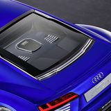 Statt eines V10-Motors gibt es beim Audi R8 e-tron eine schicke Kofferaumabdeckung