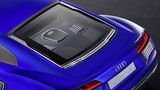 Statt eines V10-Motors gibt es beim Audi R8 e-tron eine schicke Kofferaumabdeckung