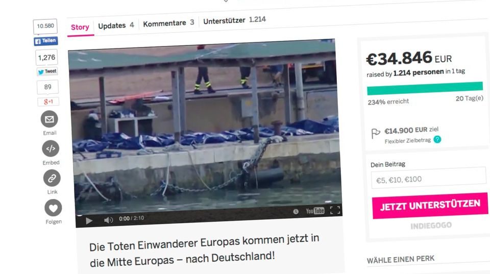 Flüchtlingsbeerdigung in Berlin: Youtube/PoliticalBeauty Youtube/PoliticalBeauty
