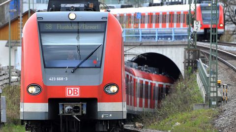 Eine S-Bahn in München