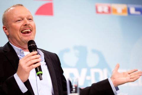 Stefan Raab beim TV-Duell 2013: Überraschenderweise war er es, der die besten Fragen stellte.