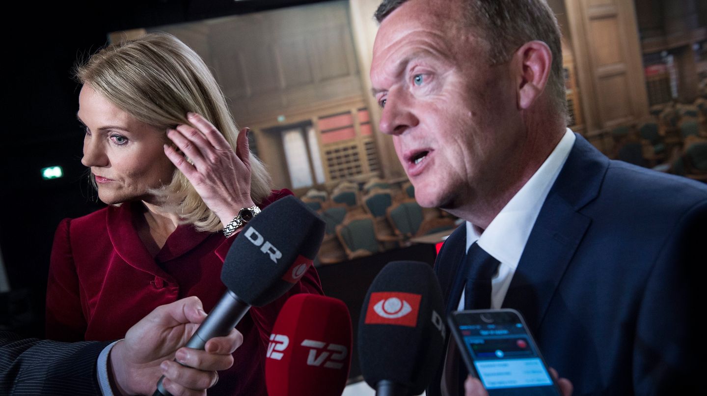 Parlamentswahlen Dänemark: Ministerpräsidentin Helle Thorning-Schmidt (l.) und Lars Løkke Rasmussen