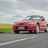 Angetriebe wird er von den Hinterrädern.