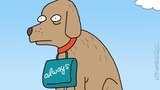 Hunde-Cartoons: Freund und Retter: der Bindenhund