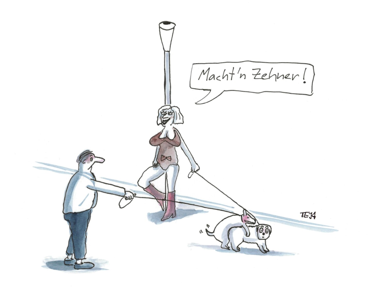 Hunde-Cartoons: Freund und Retter: der Bindenhund