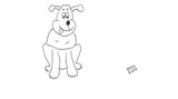 Hunde-Cartoons: Freund und Retter: der Bindenhund
