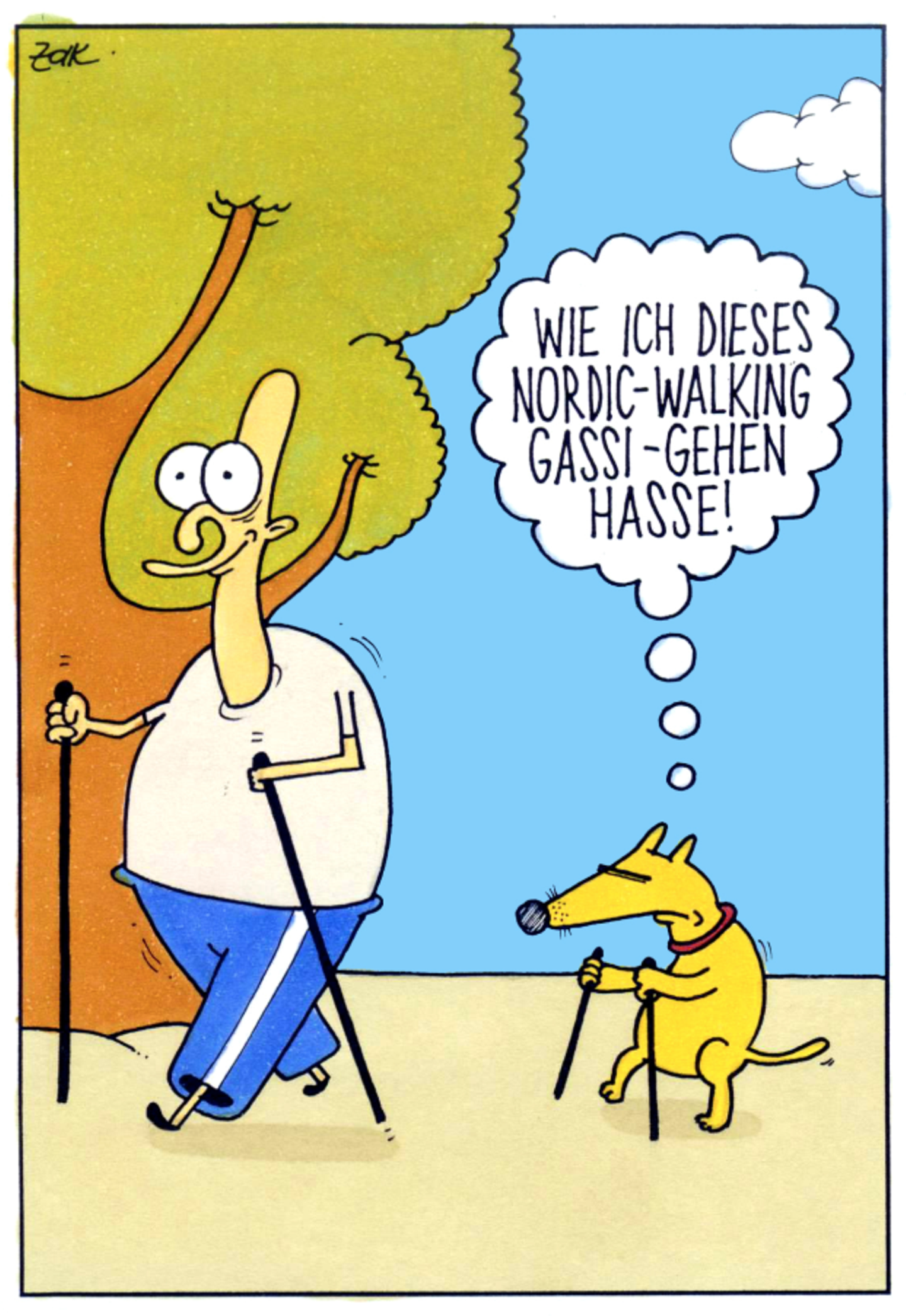Hunde-Cartoons: Freund und Retter: der Bindenhund