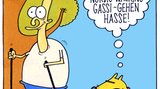 Hunde-Cartoons: Freund und Retter: der Bindenhund