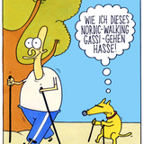Hunde-Cartoons: Freund und Retter: der Bindenhund