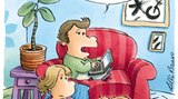Hunde-Cartoons: Freund und Retter: der Bindenhund