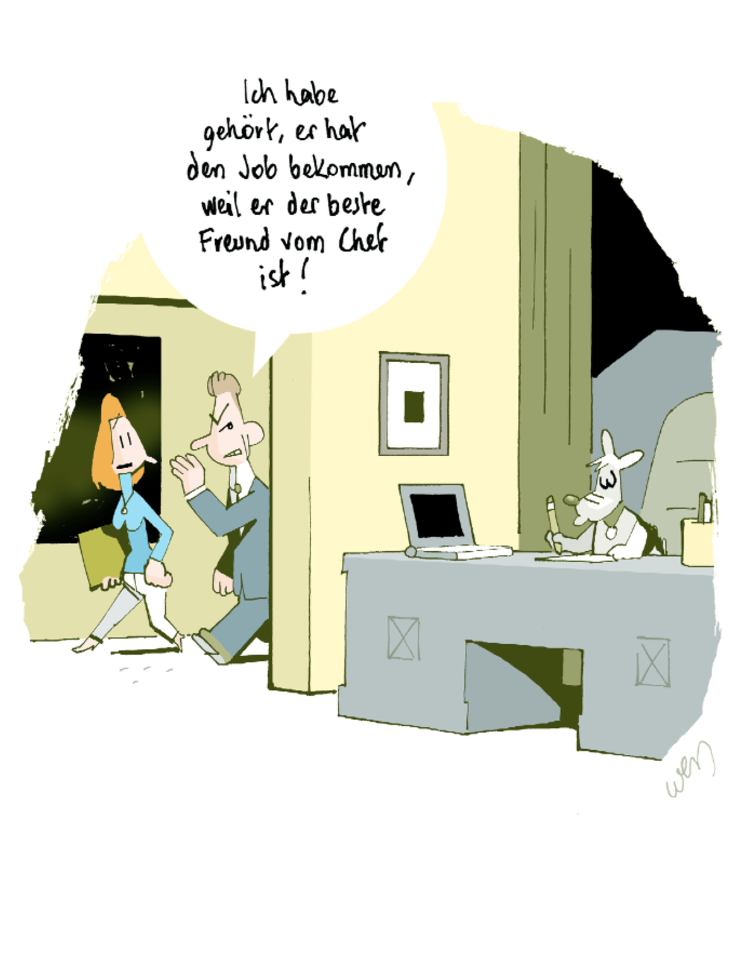 Hunde-Cartoons: Freund und Retter: der Bindenhund