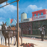 Hunde-Cartoons: Freund und Retter: der Bindenhund