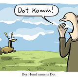 Hunde-Cartoons: Freund und Retter: der Bindenhund