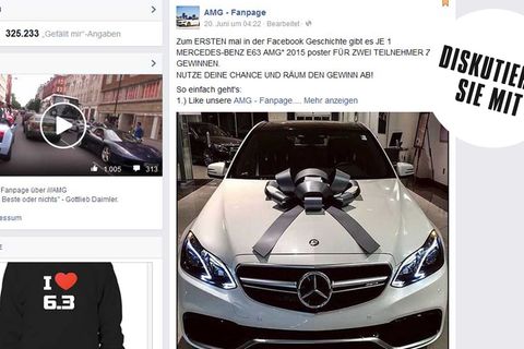 300.000 fielen darauf herein: Fake-Gewinnspiel bei Facebook: Poster statt Limousine
