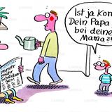 Familien-Cartoons: Schandtal! Komm zu Hause!