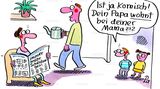 Familien-Cartoons: Schandtal! Komm zu Hause!