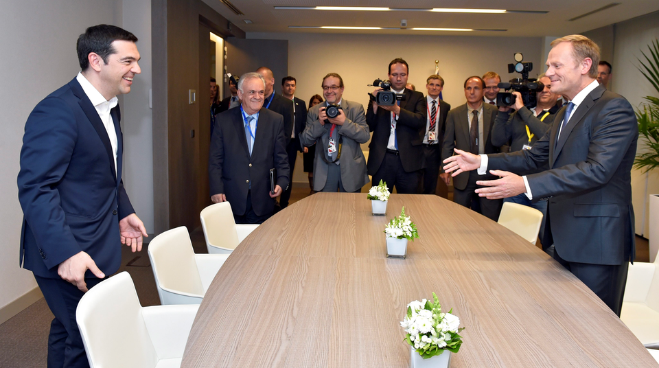 EU-Ratspräsident Tusk empfängt Tsipras in Brüssel