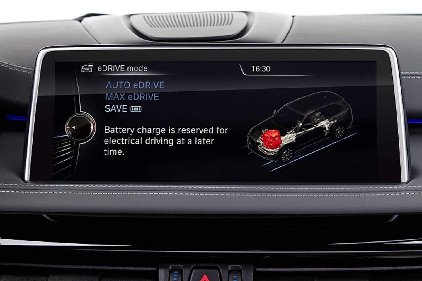 Bei "Save" wird die Batterie geladen oder der Ladezustand gehalten