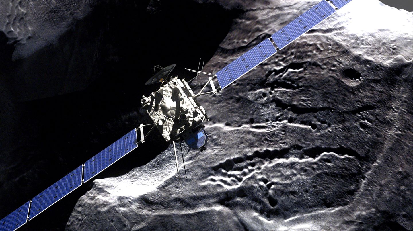Die Raumsonde "Rosetta" umkreist den Kometen "Tschuri"