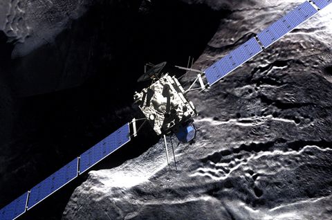 Die Raumsonde "Rosetta" umkreist den Kometen "Tschuri"