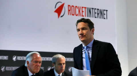 Oliver Samwer während der ersten Hauptversammlung von Rocket Internet