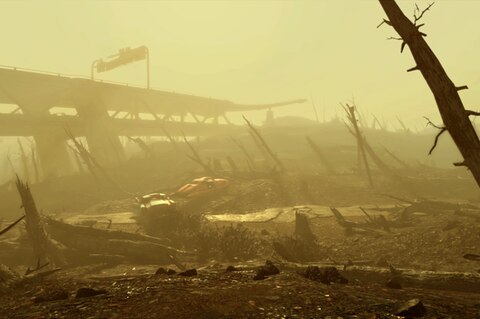 Die verödete Landschaft von Fallout 4