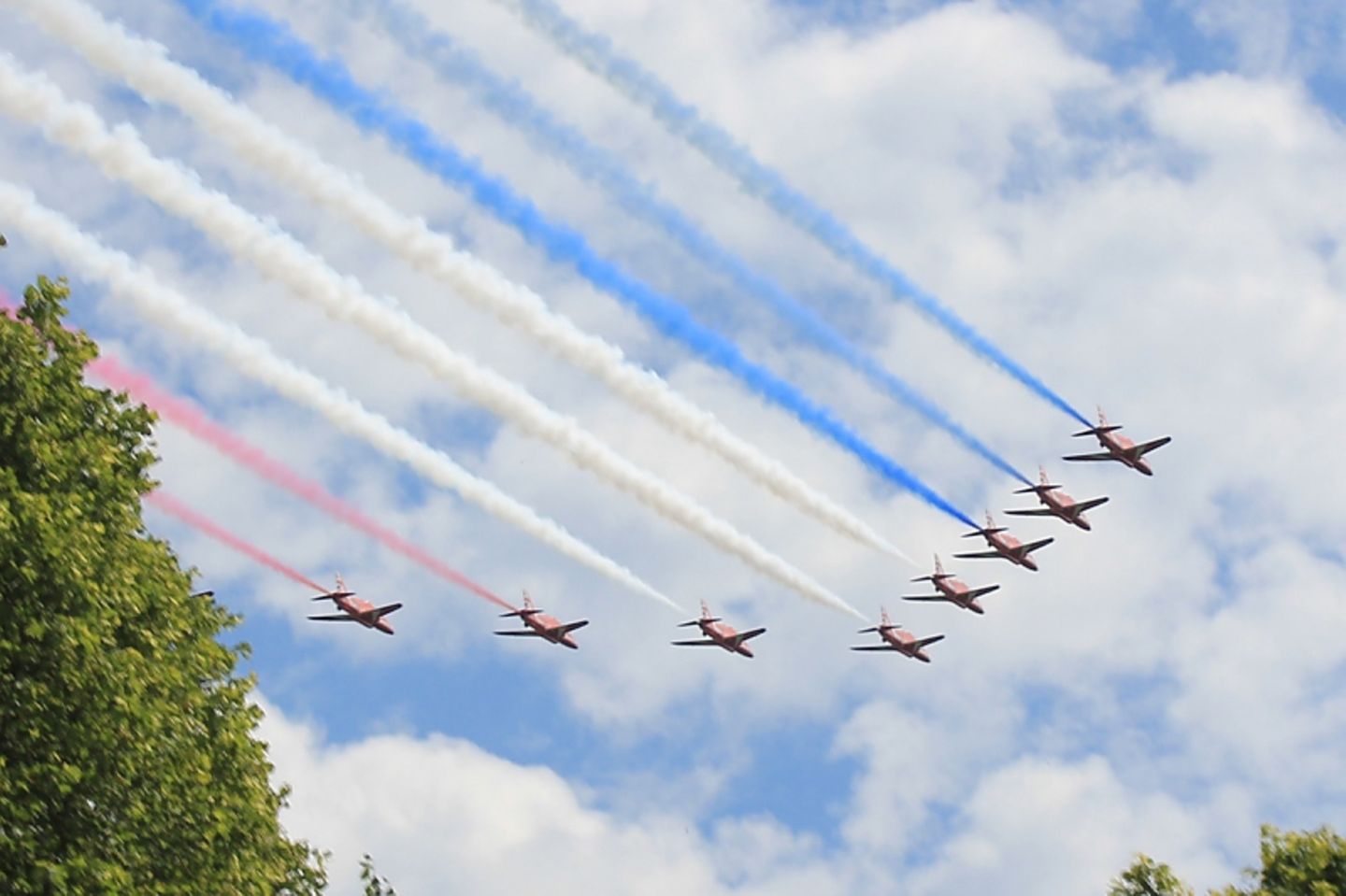 Die Red Arrows im Einsatz.