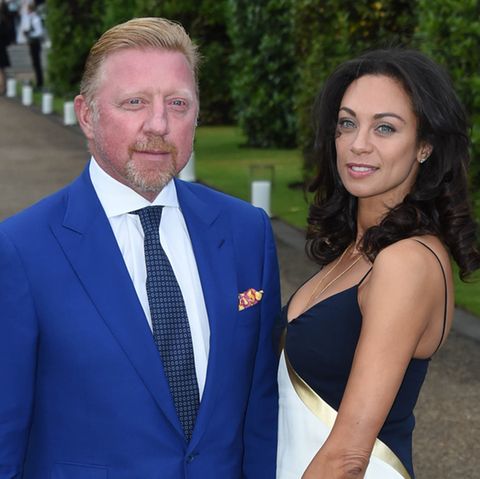 Boris Becker und seine Ehefrau auf der Raplph Lauren und Vogue Wimbledon-Party in London.