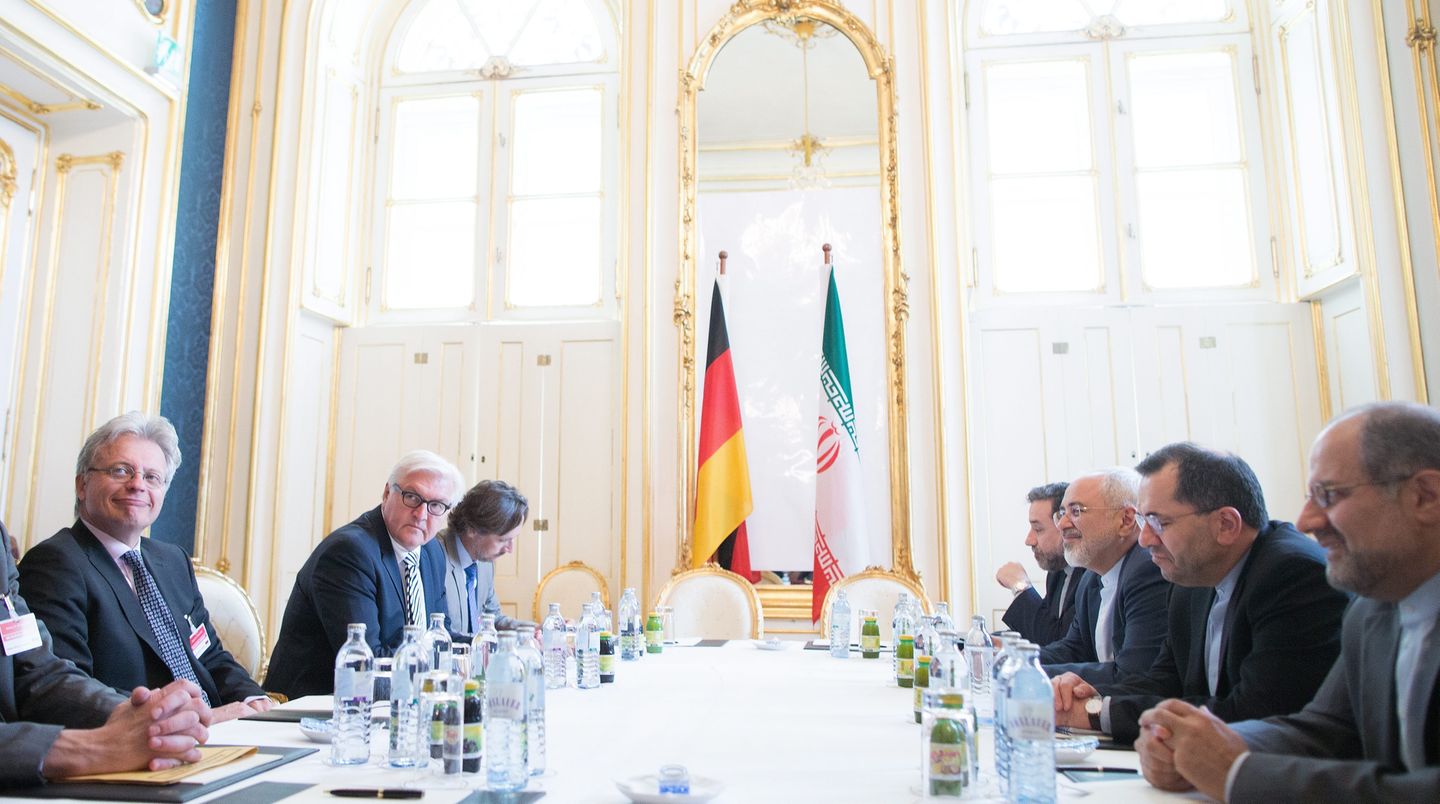 Frank-Walter Steinmeier bei den Atomverhandlungen in Wien