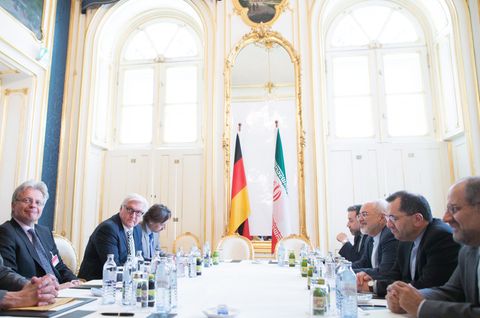 Frank-Walter Steinmeier bei den Atomverhandlungen in Wien