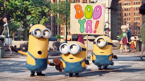 Gelb und rund und irgendwie Banana: drei Minions in London