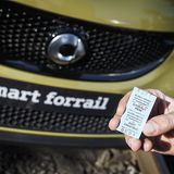 Das Bahnticket für die Fahrt mit dem Smart Forrail