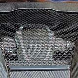 Der V8 liegt unterhalb eines Carbongeflechts.