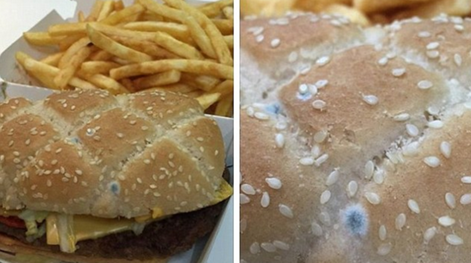 Einfach nur eklig: Diesen Schimmelburger fand ein Kunde bei McDonalds in England