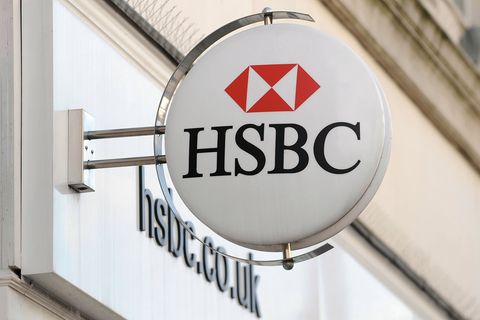 Ein Logo der HSBC-Bank