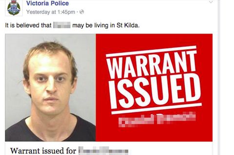 Der Facebook-Screenshot der Polizei zeigt den Verdächtigen und auch seinen Kommentar