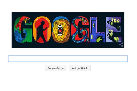 Ganz im Stile ihrer "Die drei ???"-Cover: das Google Doodle für Aiga Rasch