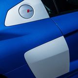 Der Tankdeckel des Audi R8 V10 - der Verbrauch lag bei 13,1 Litern pro 100 km