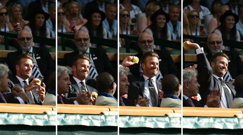 David Beckham auf der Wimbledon-Tribüne