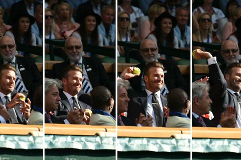 David Beckham auf der Wimbledon-Tribüne