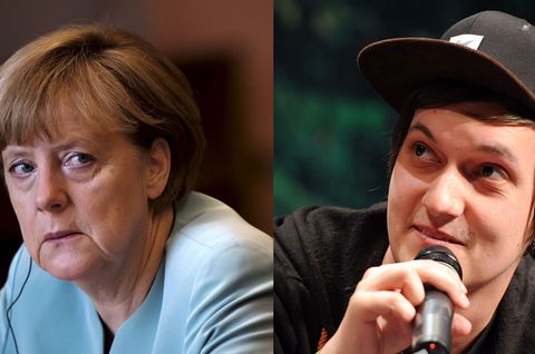 Bundeskanzlerin Angela Merkel und der YouTube-Star LeFloid