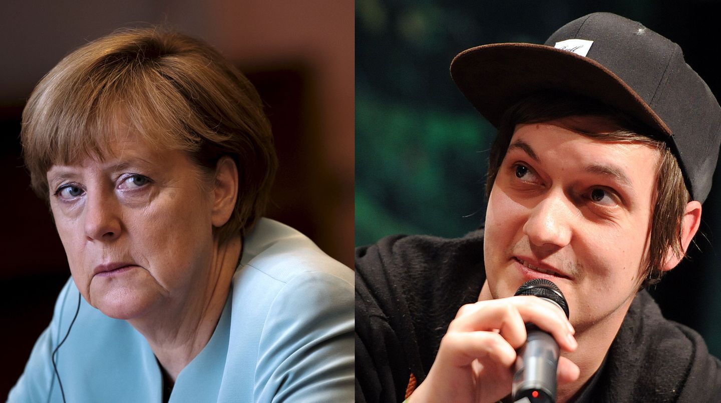Bundeskanzlerin Angela Merkel und der YouTube-Star LeFloid
